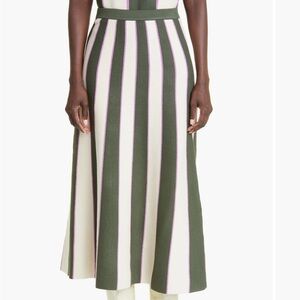Victoria Beckham striped flare skirt